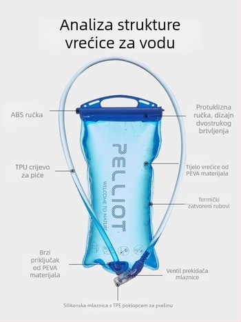 Pelliot sportska vodna torba, otporna na tlak, zatvaranje šnurnom, prijenosna za vožnju biciklom i aktivnosti na otvorenom
