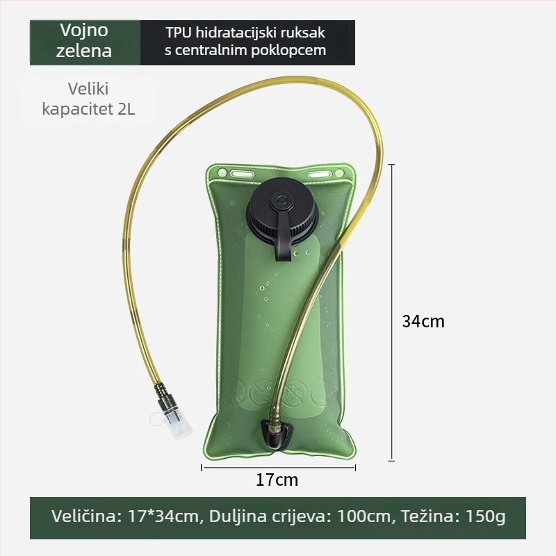 Vanjska sklopiva vodena torba od TPU, 2000 ml, za putovanja, kampiranje i planinarenje