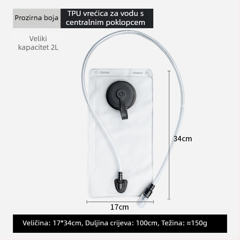 Vanjska sklopiva vodena torba od TPU, 2000 ml, za putovanja, kampiranje i planinarenje