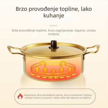 Lonac za instantnu nudle u korejskom stilu, 1 L, kompaktni lonac za kuhanje kod kuće za juhu od rezanaca