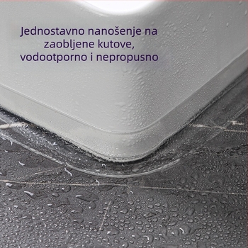 Traka protiv plijesni za brtvljenje spojeva u kuhinji i kupaonici, prozirna PVC-akrilna ljepljiva traka, 3.8 cm x 3.2 m.