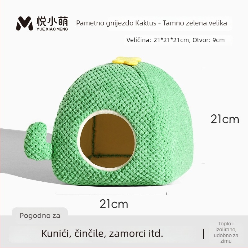 Zimsko pamučno gnijezdo za hrčke – topli sklonište za spavanje