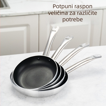 Komercijalna tava s ravnim dnom od aluminija, non-stick, za kućnu upotrebu, wok i tava