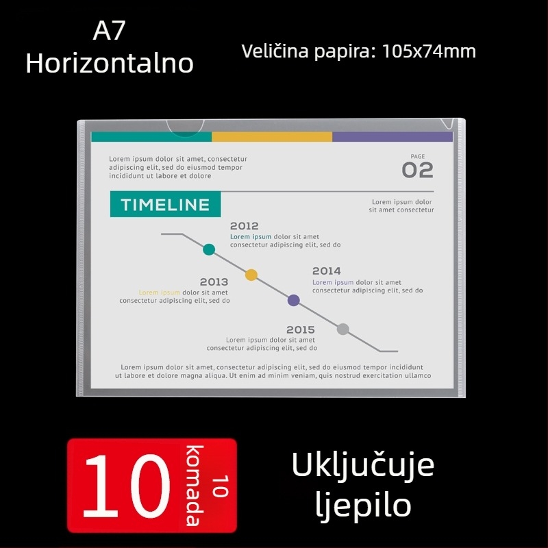 A4 zidni okvir za prikaz s prozirnim džepovima za kartice i prostorom za umetanje dokumenata