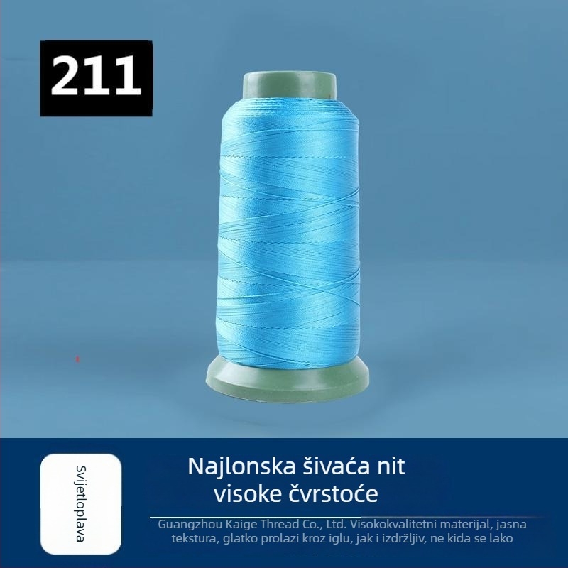 Visoko izdržljiva nylon šivaća nit, 250D, 44 vlakna, za tapeciranje, automobilsku sjedalu, obuću i torbe