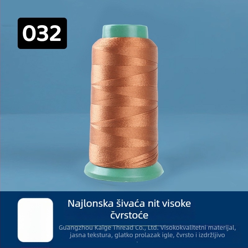 Visoko izdržljiva nylon šivaća nit, 250D, 44 vlakna, za tapeciranje, automobilsku sjedalu, obuću i torbe