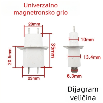 2 komada potpuno novih magnetronskih utičnica za mikrovalnu pećnicu, visokovoltni pinovi za vlakna grijanja, pribor za kondenzator kroz jezgru