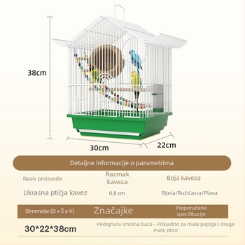 Mala kućna kutija za ptice za papagaje, ptičje ljubavnike, kanarince, finče i druge ptice za uzgoj i odgoj