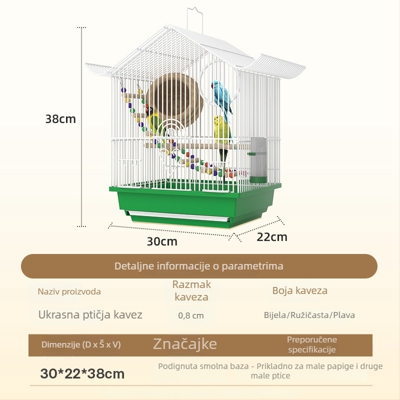 Mala kućna kutija za ptice za papagaje, ptičje ljubavnike, kanarince, finče i druge ptice za uzgoj i odgoj