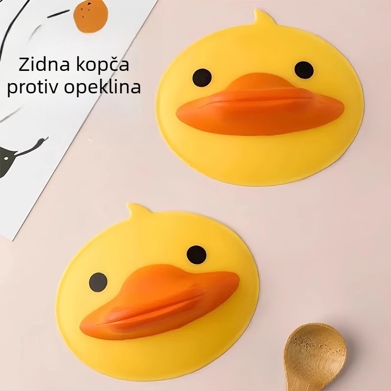 Žute silikonske rukavice otporne na toplinu, debele, s protukliznim držačem, kuhinja, klip za posudu u mikrovalnoj