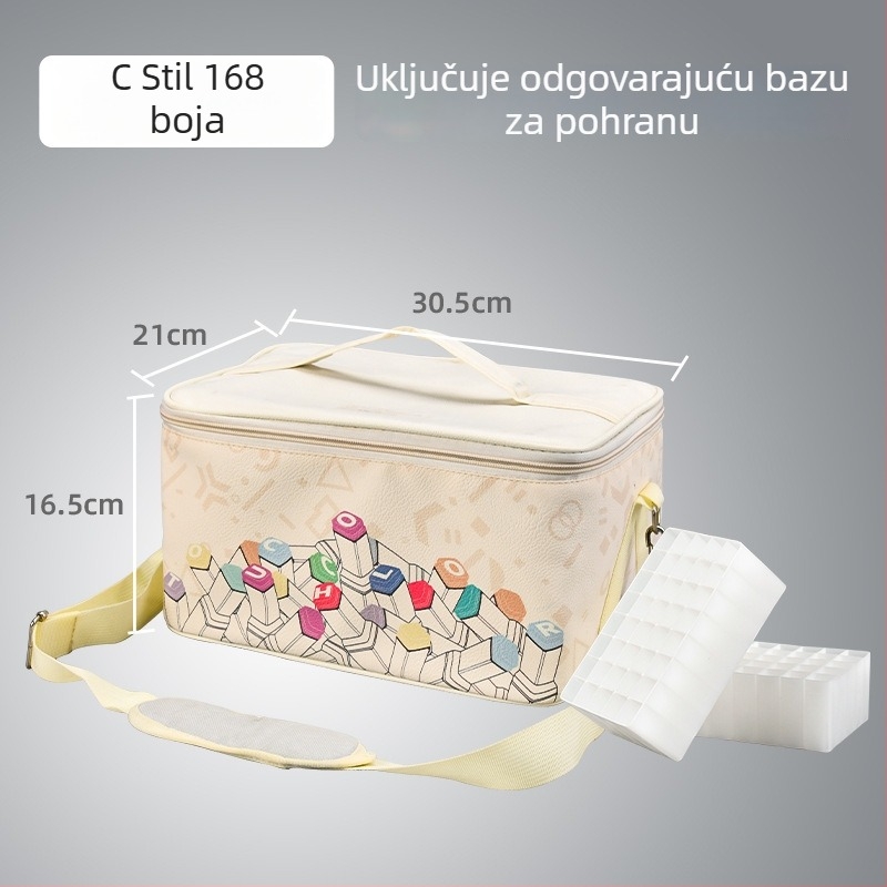 Platnena torbica za markere, skladišna torba u stilu ruksaka, za markere (36/48/60 boja)