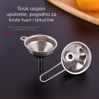 Nehrđajući čelični kuhinjski lijevak s širokim otvorom za prelijevanje ulja i filtriranje tekućina