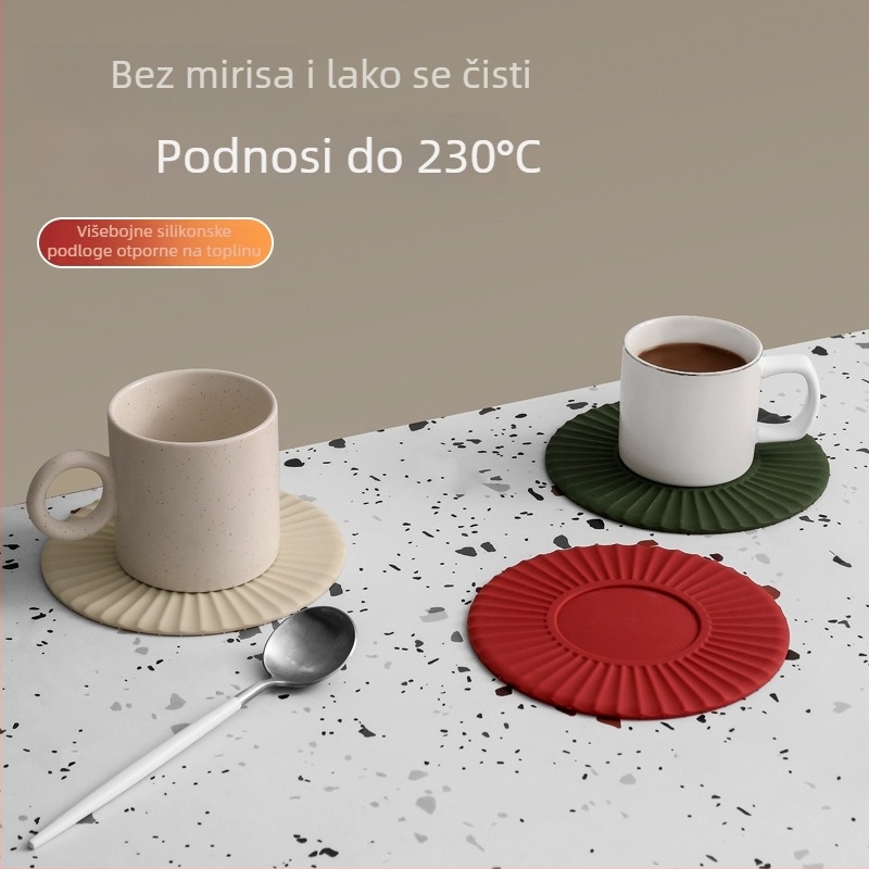 Silikonska podloga za toplinsku izolaciju za kućnu upotrebu, podmetač za tanjure i lonce, debeli podmetač za zdjele, zaštita od opeklina, otporan na visoke temperature