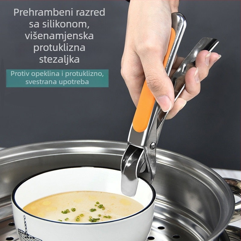 Nehrđajući čelični klip za zdjelu s zaštitom od opeklina – višefunkcionalni kuhinjski dodatak