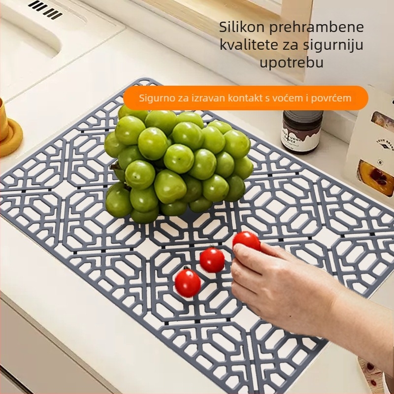 Kvadratna silikonska izolacijska podloga za mikrovalnu, zaštita od opeklina, vanjska kuhinja, odvodna podloga te podloga za posuđe i parenje