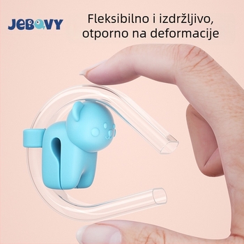 Produžena dječja silikonska slamka s kopčom – za kašu