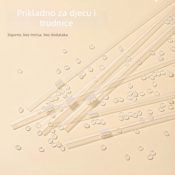 Jednokratna pojedinačno pakirana savitljiva slamka pogodna za trudnice majke i djecu za čaj s mlijekom i juhu