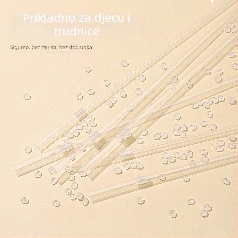 Jednokratna pojedinačno pakirana savitljiva slamka pogodna za trudnice majke i djecu za čaj s mlijekom i juhu
