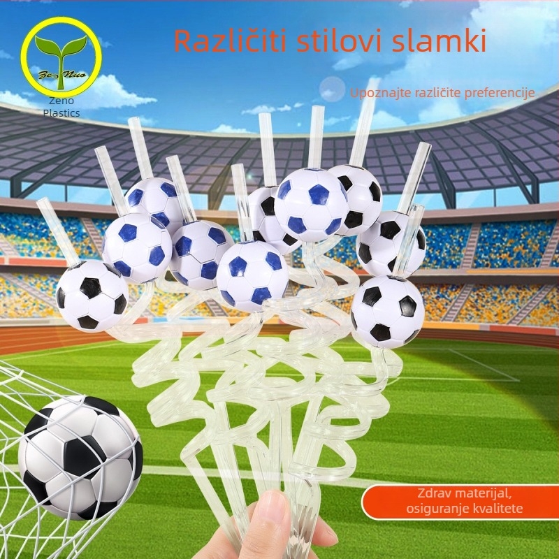 Slamka za djecu u obliku trofeje Svjetskog nogometnog prvenstva, karikatura od PET-a