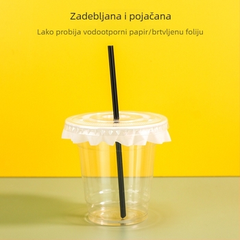 15 cm jednokratna slamka, individualno zapakirana za kavu, mlijeko-čaj, sojino mlijeko i topli napitci — tanka, komercijalna upotreba