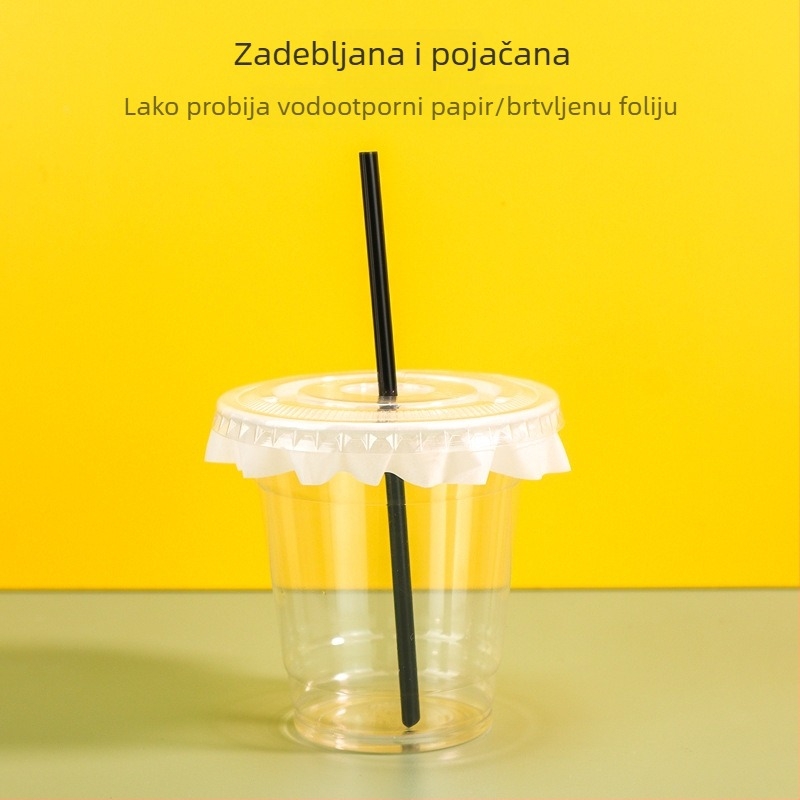 15 cm jednokratna slamka, individualno zapakirana za kavu, mlijeko-čaj, sojino mlijeko i topli napitci — tanka, komercijalna upotreba