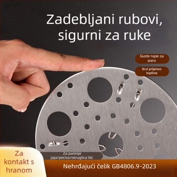 Sklopiva rešetka od nehrđajućeg čelika za parenje – okrugla višefunkcionalna mreža za kuhinju