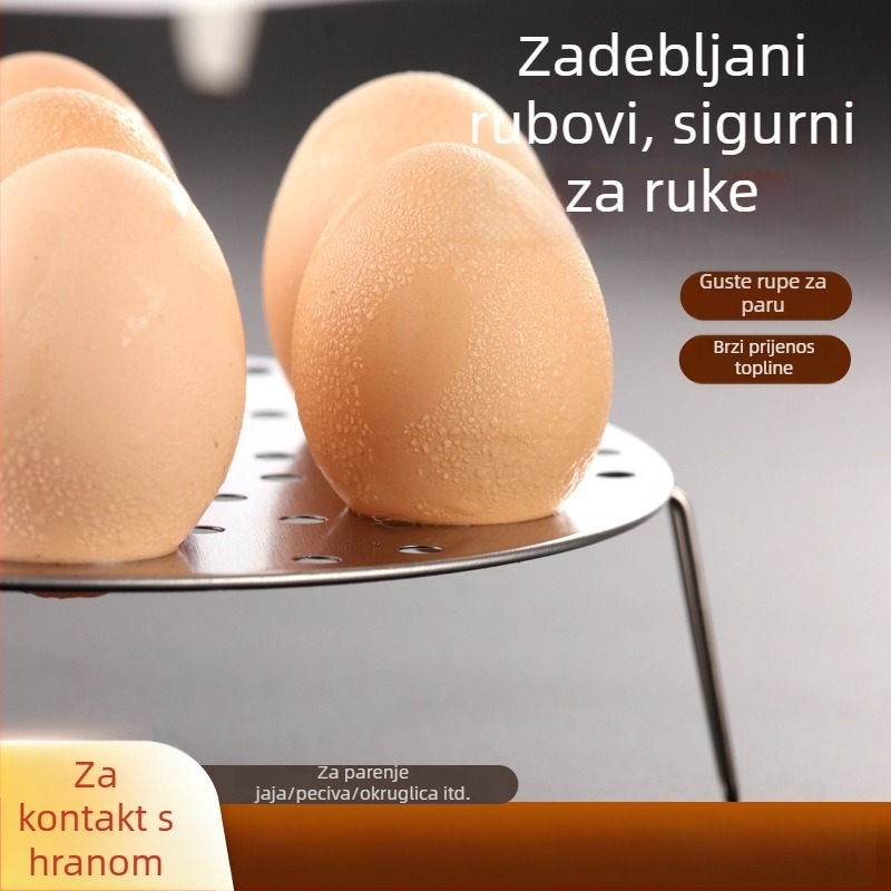 Sklopiva rešetka od nehrđajućeg čelika za parenje – okrugla višefunkcionalna mreža za kuhinju