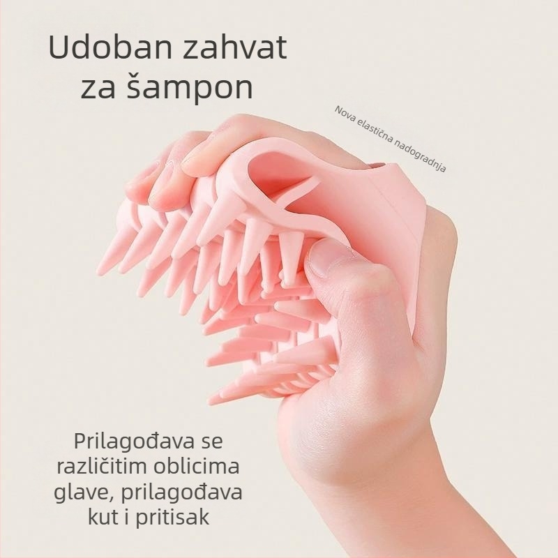 Silikonski češalj za pranje kose s masažom vlasišta, za kupaonicu