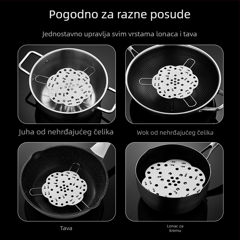 304 nehrđajući čelik, višefunkcionalni stalak za parenje, sklopivi i proširivi, debela kuhinjska mreža za paru, visokonogi stalak s odvodom vode, podmetač za lonac