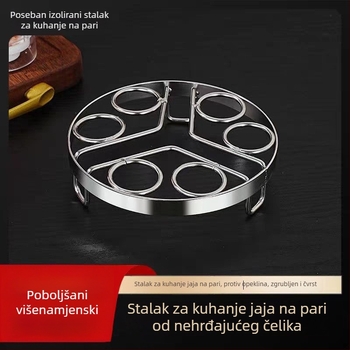 Novi tronožni stalak za parenje od nehrđajućeg čelika, otporan na opeklinu, višenamjenski stalak za kuhanje jaja i kuhinjske posude