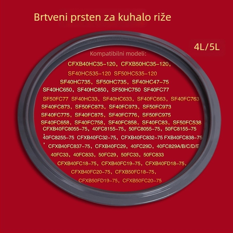 Silikonska brtvila za Supor lonac za rižu sa sfernim loncem, model SFB40FC77/50FC750, odvojivi unutarnji poklop