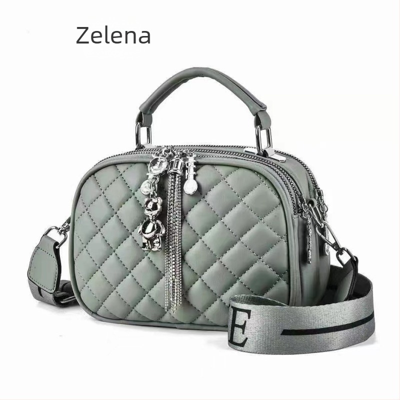 Ženska torba 2024, vrhunski stil, zapadnjački nišni modni trend, dijamantno šivanje, resice, naramenica-crossbody, mala kvadratna torba