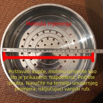 Prozirni poklop od kaljenog stakla, debeli, otporan na visoke temperature, pogodan za šerpe, wok i posudu za paru