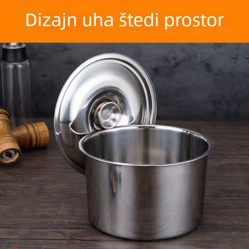 Poklop za lonac od nehrđajućeg čelika, okrugli, debeli, višenamjenski poklopac za kuhanje, začine i zaštitu od prašine