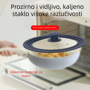 Poklopac od silikonskog stakla s trostrukim brtvama, niskotlačno staklo, prehrambeno sigurno brtvljenje, protiv prelijevanja
