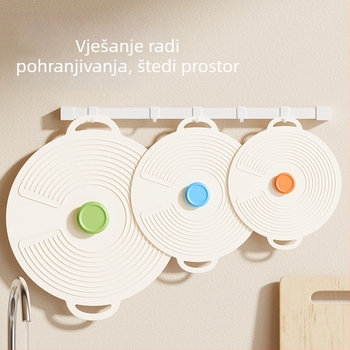 Silikonski poklopac za lonce i zdjele, prehrambene kvalitete silikona, otporan na toplinu, samozapečavajući, zaštita od prašine, okruglog oblika