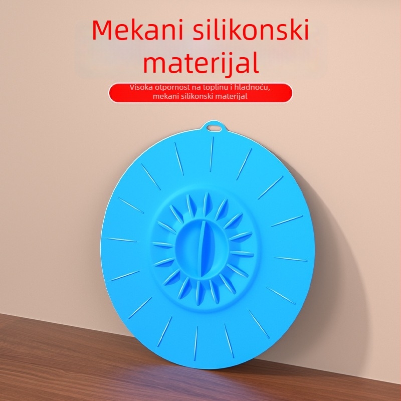 Pet silikonskih poklopaca za očuvanje svježine hrane, za posude i zdjele, zaptivanje i sprječavanje prolijevanja