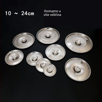 Nedmagnetni nehrđajući čelični poklopac, cilindrični dizajn, 10 cm poklopac za lonac, univerzalni višenamjenski poklopac
