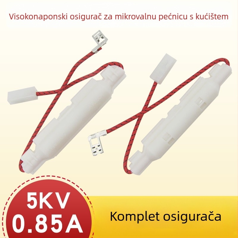 Visokonaponski osigurač za mikrovalnu pećnicu s kabelskim osiguračem i kućištem, 5 kV, zamjenjivi, potpuno nov