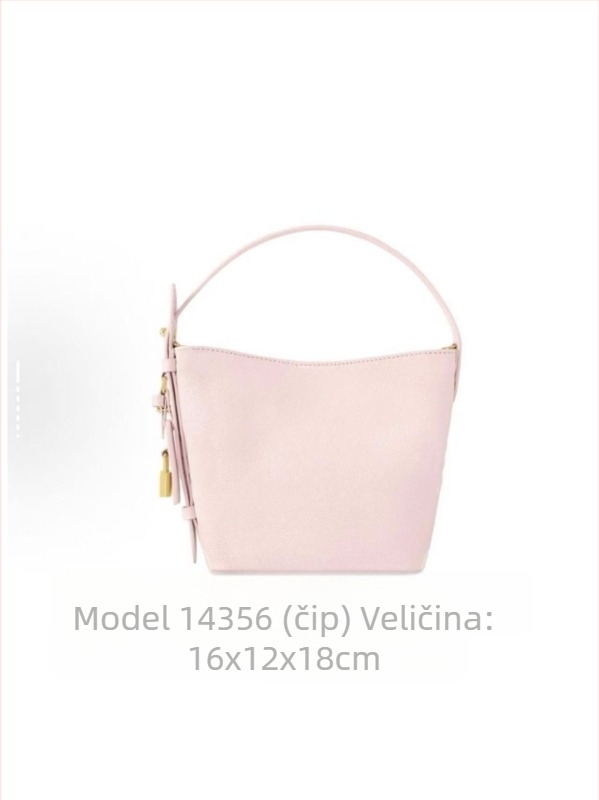 Donkey25 Novi model Allinbb Monogram torbica za crossbody za žene – Bijela kožna bucket torba, cilindrični oblik, jedna naramenica