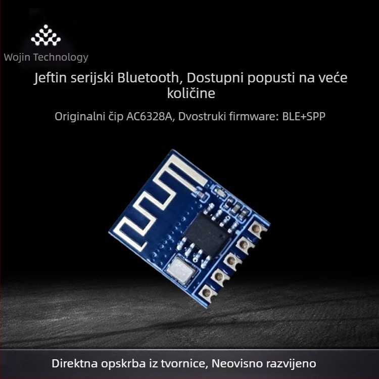 AC6328A Bluetooth modul, niska potrošnja BLE, dvostruki način prijenosa s transparentnim prijenosom, Master-Slave integriran, niska cijena