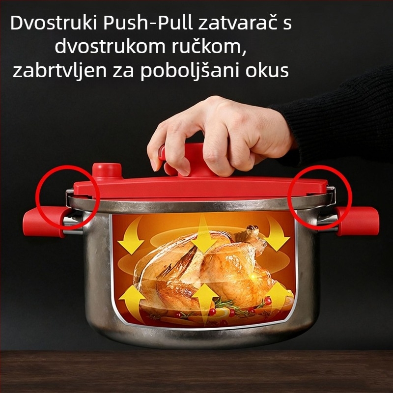 Nova verzija zdravi titanij mikro tlak kuhač ili lonac za juhu od čistog titanija, antibakterijski, za kućnu upotrebu, kompatibilan s plinskim i električnim keramičkim štednjakom