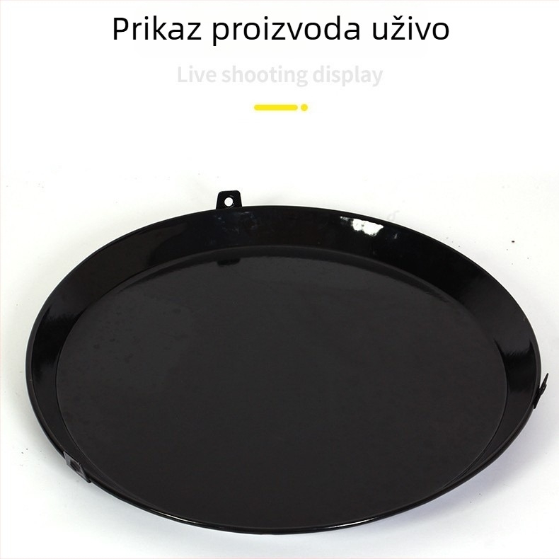 Lijena emajlirana tava za pečenje, okrugla, za pripremu hrane i pečenje na maslacu