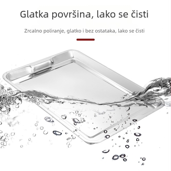 Debljeg nehrđajućeg čelika, kvadratna posuda s dvije ručke, višestrukih veličina pravokutne posude za pečenje i kuhanje na paru, kompatibilna s električnom pločom
