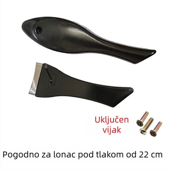 Ručka za posudu pod pritiskom od nehrđajućeg čelika, oblik ribe, 20 cm