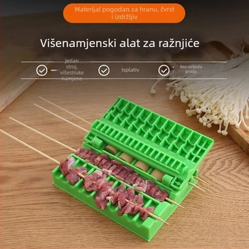 Alat za navlačenje mesa na ražnjeve, višenamjenski brzi alat za roštilj za vanjsku i kućnu upotrebu