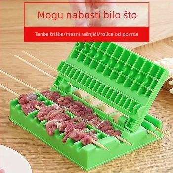 Alat za navlačenje mesa na ražnjeve, višenamjenski brzi alat za roštilj za vanjsku i kućnu upotrebu
