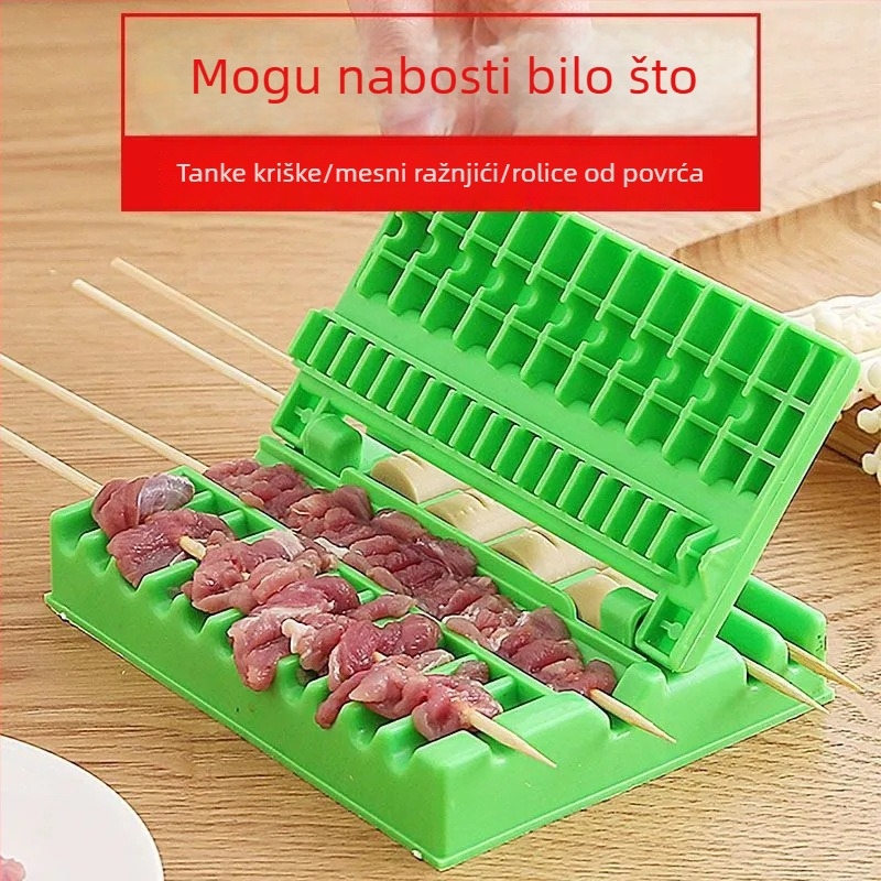Alat za navlačenje mesa na ražnjeve, višenamjenski brzi alat za roštilj za vanjsku i kućnu upotrebu