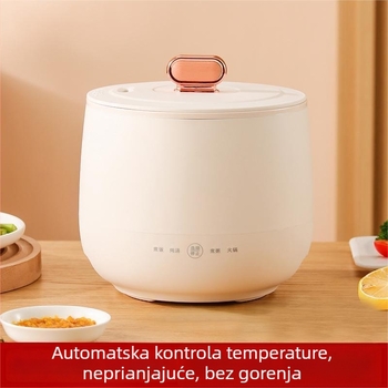 Mini električni lonac za rižu s keramičkim glaziranim unutarnjim loncem, 2 L, višenamjenski neprelijevajući lonac, 450 W, za dom i studentski dom