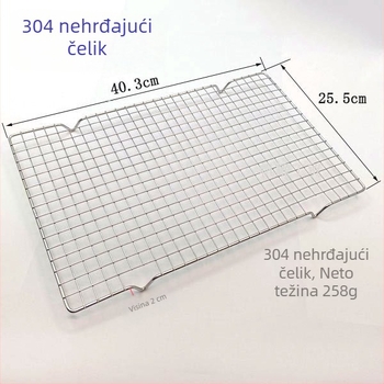 Kvadratna mreža za roštilj od nehrđajućeg čelika 304 za roštiljanje, sušenje, hlađenje, ocijeđivanje i odmrzavanje hrane